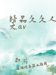 精品久久人妻中文av