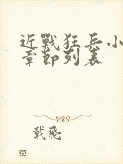 近战狂兵小说新章节列表