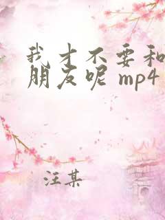 我才不要和你做朋友呢 mp4