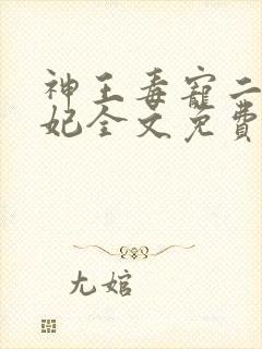 神王毒宠二嫁王妃全文免费阅读