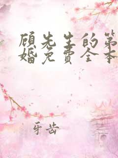 顾先生的第一宠婚免费全本阅读