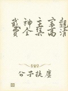 武神主宰观看免费全集高清