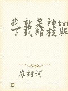 我就是神txt下载精校版