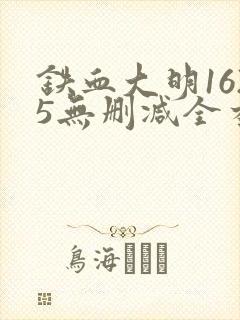 铁血大明1625无删减全本阅读