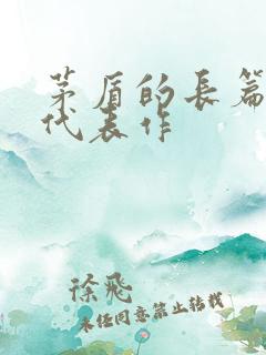 茅盾的长篇小说代表作