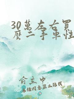 30万左右买什么二手车性价比最高