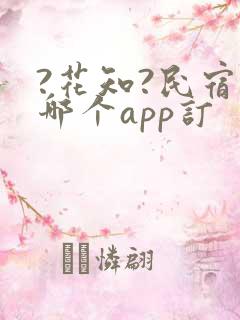 ?花知?民宿在哪个app订