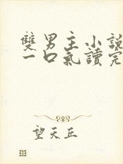 双男主小说推文一口气读完