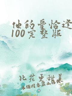 他的爱恰逢其时100完整版