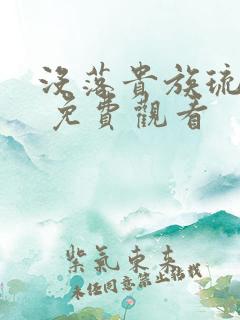 没落贵族琉璃川 免费观看