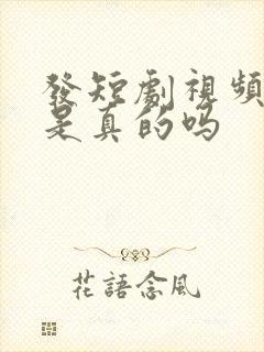 发短剧视频赚钱是真的吗