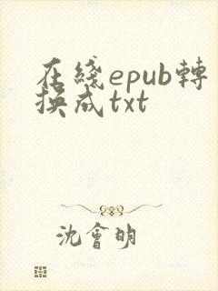在线epub转换成txt
