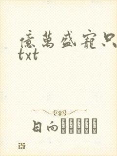 亿万盛宠只为你txt