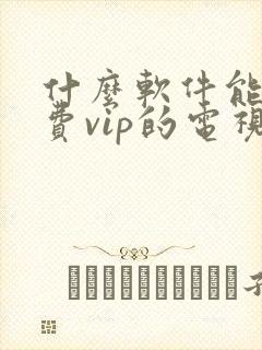 什么软件能看免费vip的电视剧