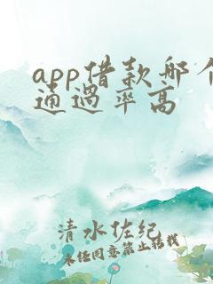 app借款哪个通过率高