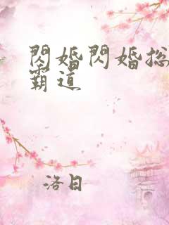 闪婚闪婚总裁太霸道