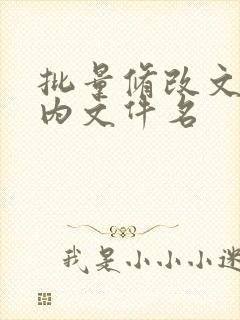 批量修改文件夹内文件名