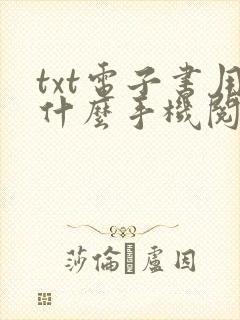 txt电子书用什么手机阅读器好