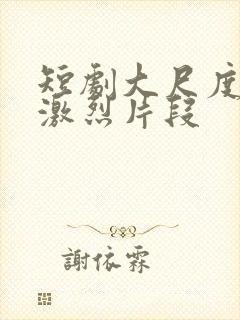 短剧大尺度床戏激烈片段