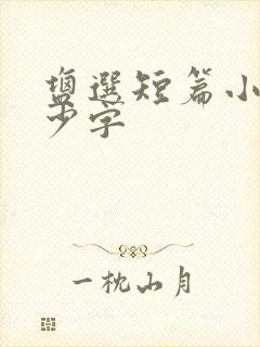 盐选短篇小说多少字