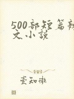 500部短篇辣文小说