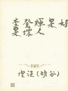 李登辉是好人还是坏人