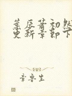 叶辰萧初然刚刚更新章节下载