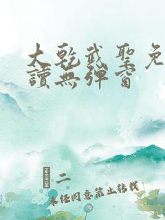 大乾武圣免费阅读无弹窗