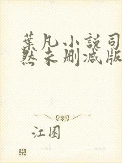 叶凡小说司空嫣然未删减版