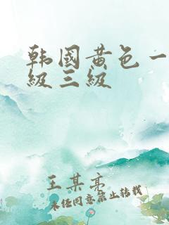 韩国黄色一级二级三级