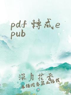 pdf 转成epub