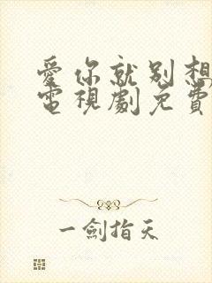 爱你就别想太多电视剧免费播放