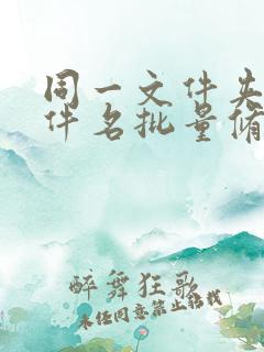 同一文件夹下文件名批量修改