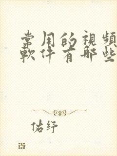 常用的视频播放软件有哪些