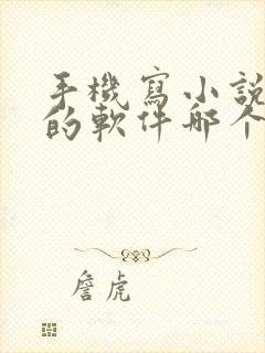 手机写小说赚钱的软件哪个好