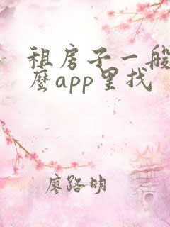 租房子一般在什么app里找