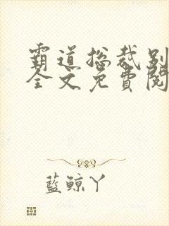 霸道总裁别太坏全文免费阅读全文