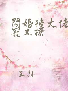 闪婚后大佬他又宠又撩