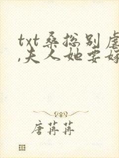 txt桑总别虐,夫人她要嫁人了