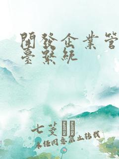 开发企业管理后台系统