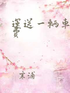 运送一辆车物流费