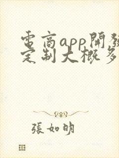 电商app开发定制大概多少钱