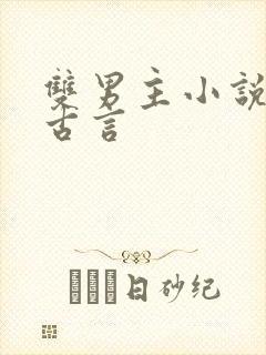 双男主小说推文古言