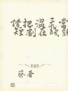 错把温柔当情深 短剧在线观看