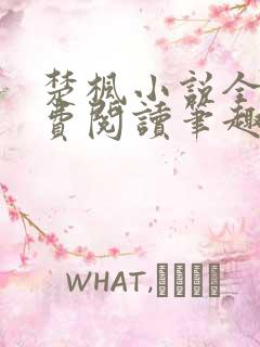 楚枫小说全文免费阅读笔趣阁