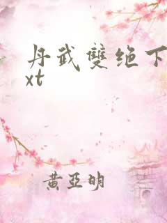 丹武双绝下载txt