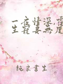 一夜情深,霍先生宠妻无度全