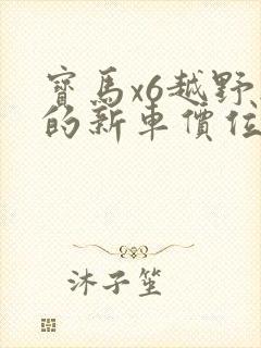 宝马x6越野款的新车价位