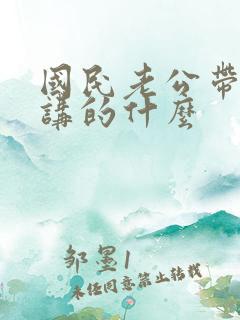 国民老公带回家讲的什么