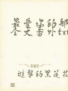 最爱你的那十年全文番外txt